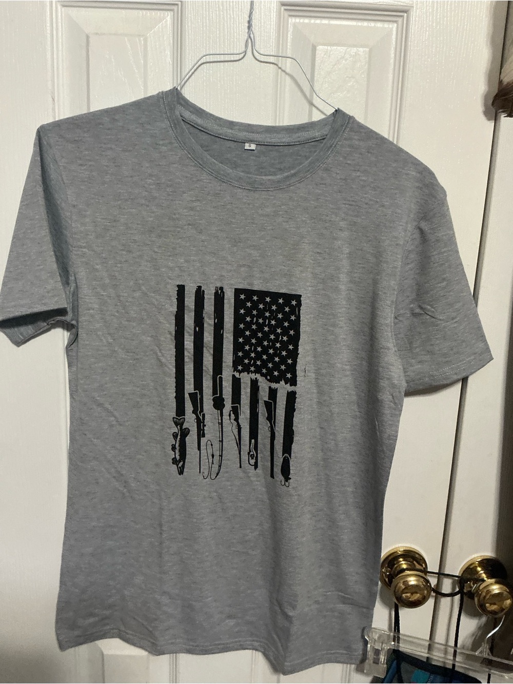 Cricut White Short-Sleeve Fishing Graphic Tee, hand pressed!